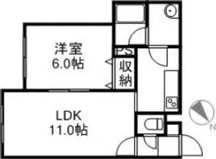 アドバンス菊水【3階】の間取り