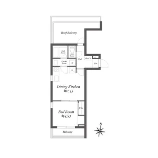 LOTUS阿佐ヶ谷【4階】の間取り