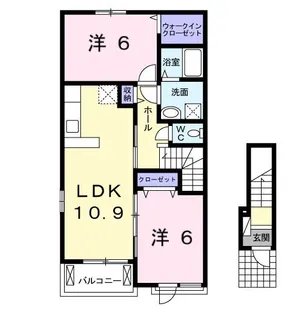 エスペランサ【2階】の間取り