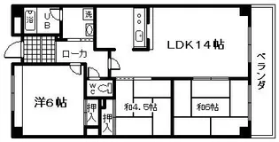 岸和田WINマンション【3階】の間取り