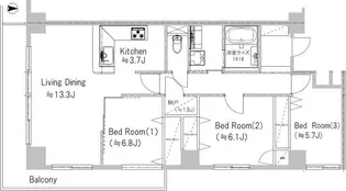 Daiwa Grace Maison 大島II【1階】の間取り
