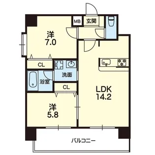 ELGRAND下通【10階】の間取り