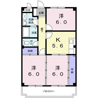 ハイツナナ【3階】の間取り