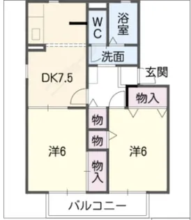 グランシャリオA【1階】の間取り
