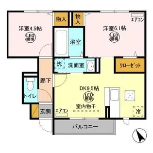 ウィット デセール【1階】の間取り