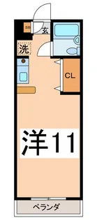 シングルコーポ酒折【2階】の間取り
