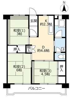 UR高陽【2階】の間取り