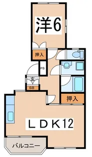 ハイツローヤル【1階】の間取り