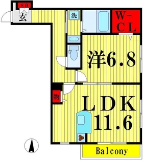 マーヴェラス六町【3階】の間取り