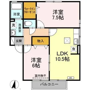 ポルト ベール C棟【1階】の間取り