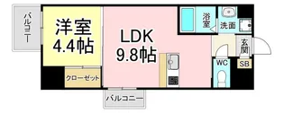 Avenue kurosaki Residence【14階】の間取り