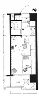 ロマネスクL六本松【9階】の間取り