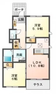 パンゲア【1階】の間取り