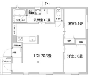 アトリアA【2階】の間取り