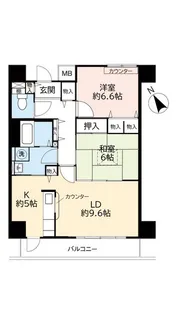 URフレール新開地3丁目【14階】の間取り