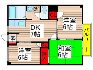 フローラル萩原【1階】の間取り