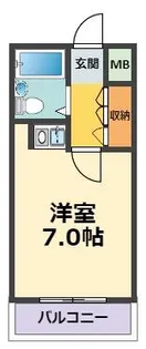 ユニテソリステ鳴尾【3階】の間取り