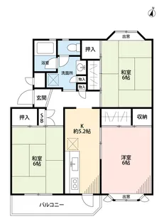 東急ドエル新検見川ビレジ【2階】の間取り