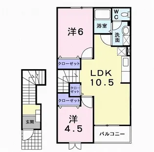 アミティー【2階】の間取り