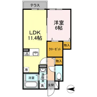 S-Flat A棟【1階】の間取り