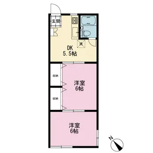 緒明山ハイツ【2階】の間取り