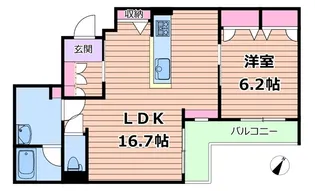 フォレナ山田東【2階】の間取り