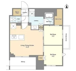 ドゥーエ府中I【9階】の間取り