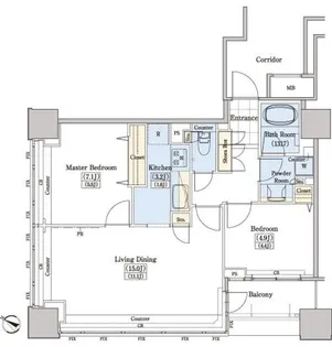 レジディアタワー上池袋(タワー棟)【14階】の間取り