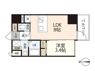 I-STAGE住吉町【3階】の間取り
