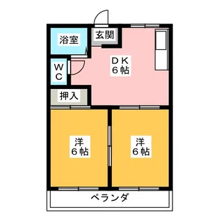 八代ハイツ【2階】の間取り