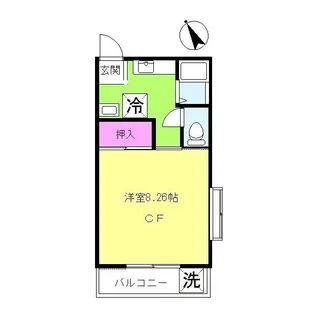 ふじおかハイツ【2階】の間取り