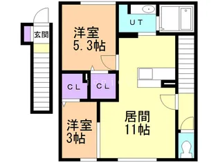 レーベン浜館【2階】の間取り