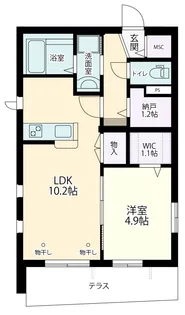 中野スカイパレス【1階】の間取り
