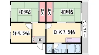 すずらん台コート【3階】の間取り