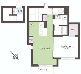 ウィリデ田園調布【2階】の間取り