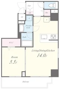 小西ビル【9階】の間取り