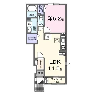 ソールオリエンス【1階】の間取り