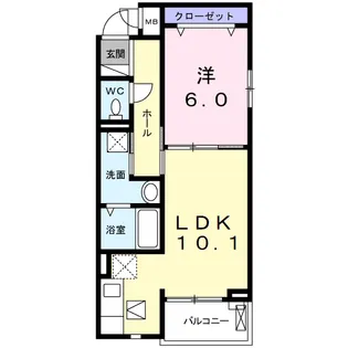 ビリーブ ライト【1階】の間取り
