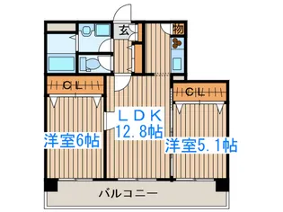 グランジュ-ルマンション高砂駅前【12階】の間取り