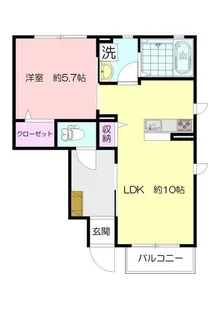 プランドール六番館【1階】の間取り