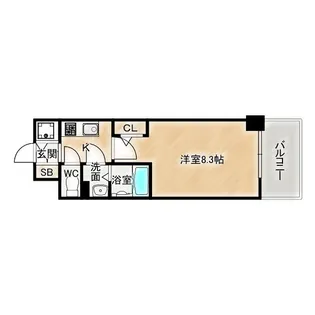 エスリード大阪グランフォート【3階】の間取り