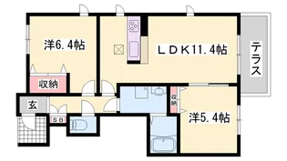 ファミール桜C【1階】の間取り