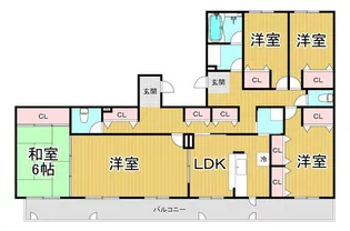 グリーンビュー2号館【1階】の間取り