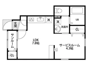 T&T関新【1階】の間取り