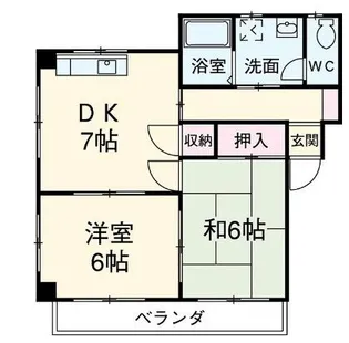 サープラス杉坂 B【2階】の間取り