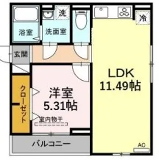 エクセリア南千住【3階】の間取り