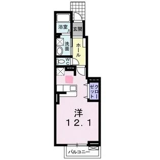 アヴィオン ディス【1階】の間取り
