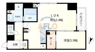 Dimora靭公園【8階】の間取り
