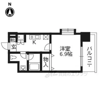 ベラジオ烏丸三条【7階】の間取り