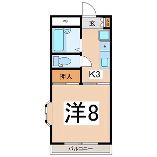 アベニューアルプスC【1階】の間取り